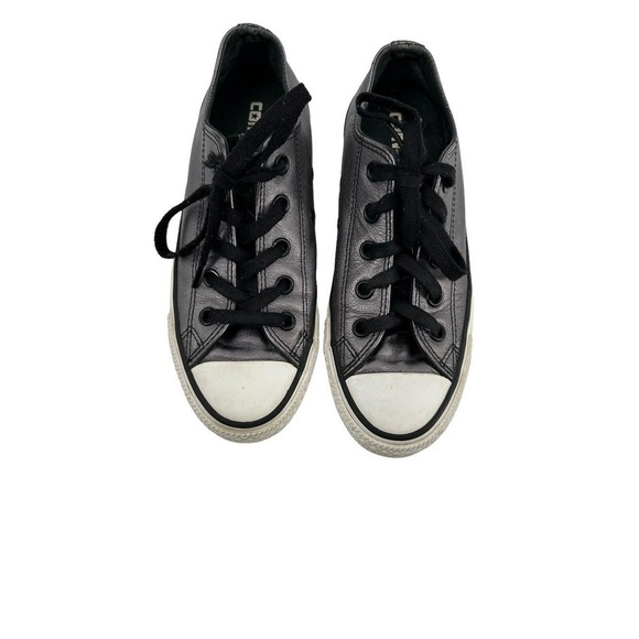 Converse All Star Women Low Top Sneaker Size 6 Gunmetal Gray Metallic Lace Up - Picture 2 of 12